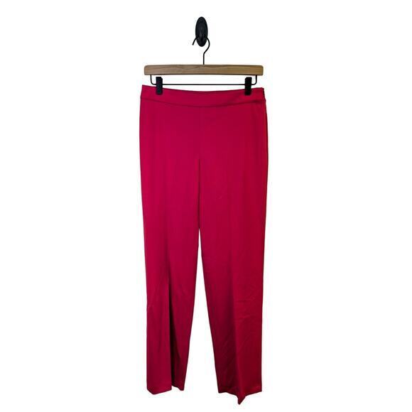 St. John Trouser Pant Wool Blend Straight Leg Barbie Pink Preppy Corpcore Size 4 - Picture 1 of 7